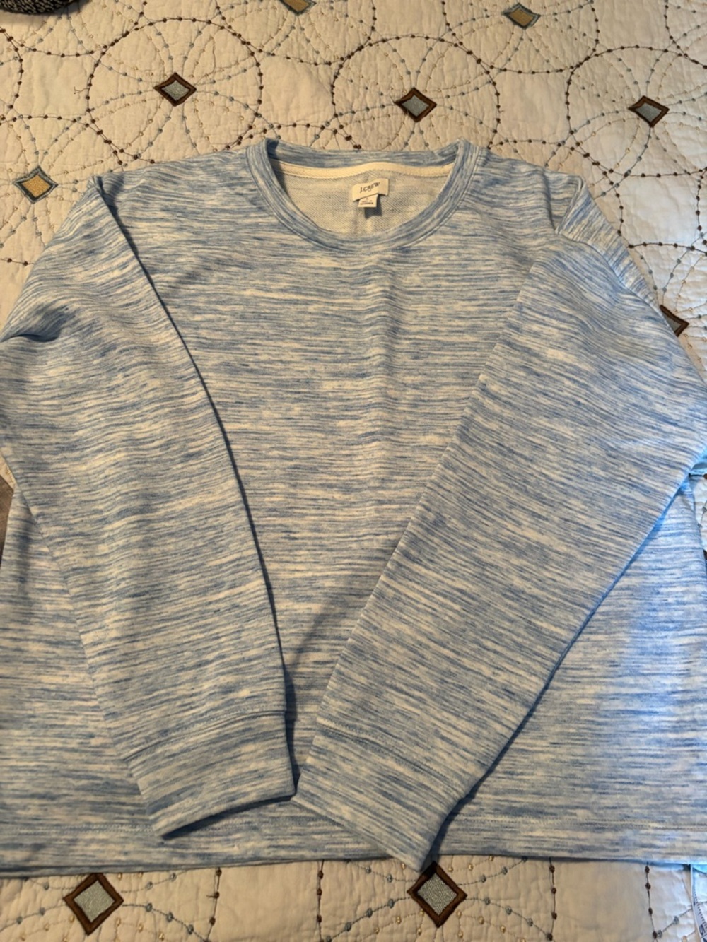 Light Blue Marled Crewneck Sweatshirt -